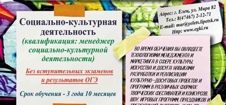 Елецкий колледж искусств